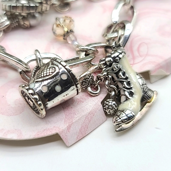 $108 NEW W TIN! Brighton "WINTER WONDERLAND" Holiday Charm Bracelet! ❄️❄️ Rare! - Picture 2 of 12